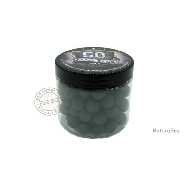 Pot de 100 billes calibre .50 - Caoutchouc ou caoutchouc durci Caoutchouc Durci