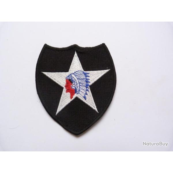 INSIGNE TISSU DE LA 2 EME DIUS "INDIAN HEAD"