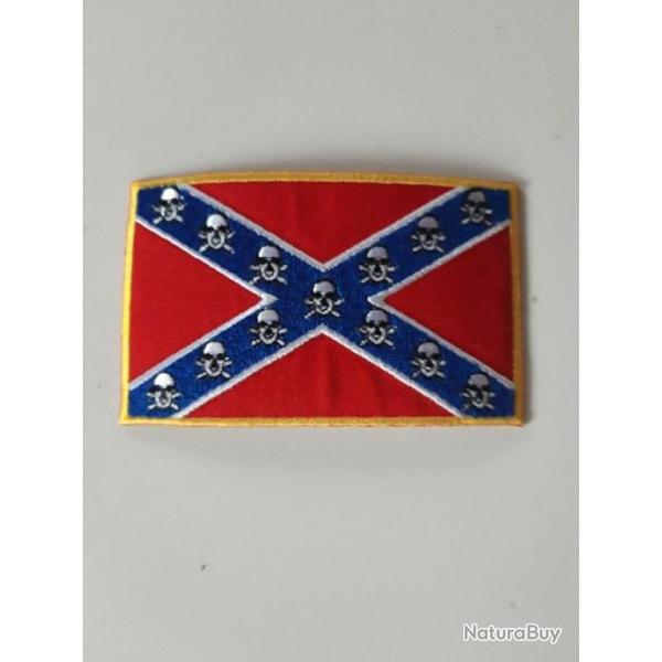 PATCHE EN TISSU "CONF�D�R�S/SKULL"
