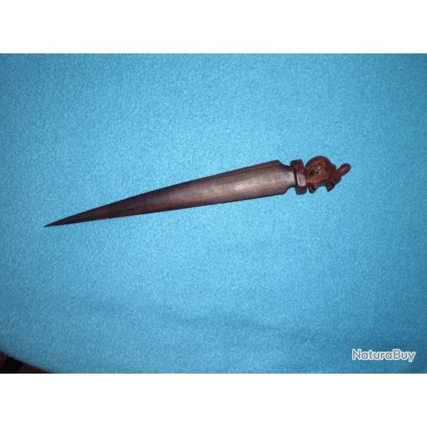 Ouvre-lettre en bois , tortue.Indien,Cowboy,Country,etc...