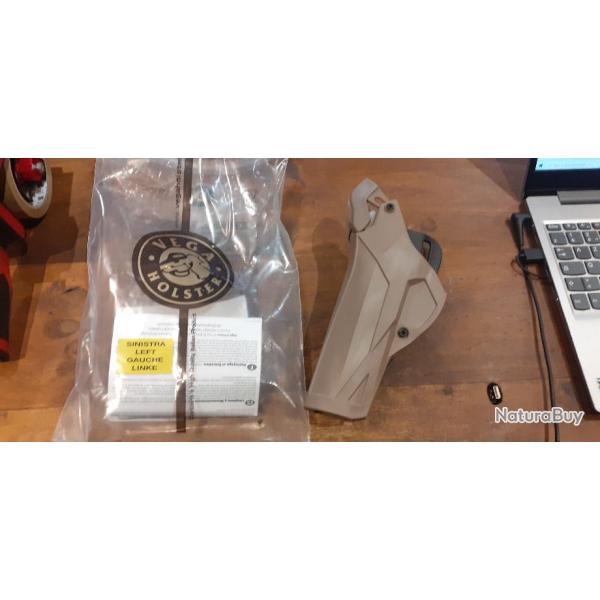 Holster Cama Duty DCA8 pour BERETTA 92/98 FS-PAMAS / MAS-G1 - couleur beige - Gaucher