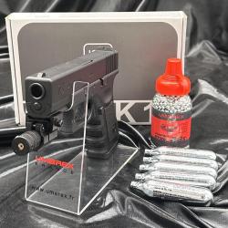 Pack Laser Pr&ecirc;t &agrave; tirer PISTOLET GLOCK 19 - CO2 - Billes acier 4,5MM