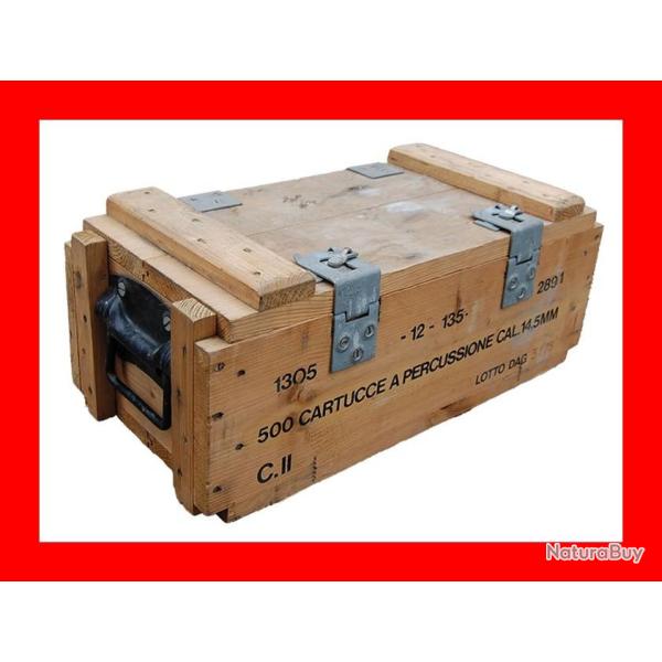CAISSE A MUNITION EN BOIS DE SURPLUS 65X23X32