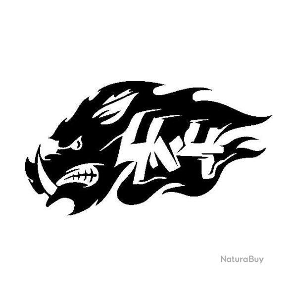1x Autocollants chasse aux sangliers 4x4 d�co voiture camping car ou autres noir ou blanc ! A