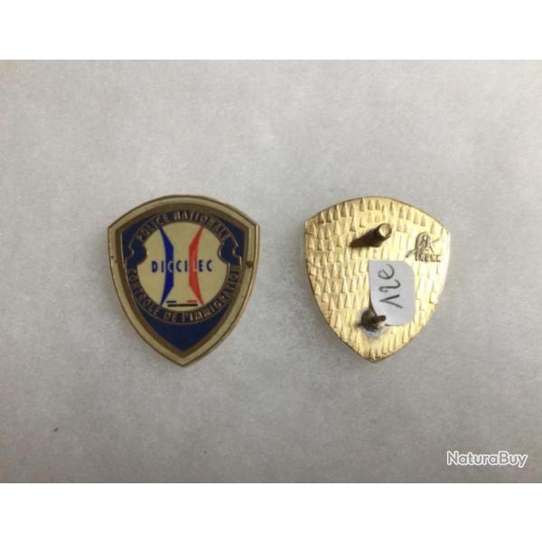 POLICE NATIONALE -INSIGNE de revers (obsol�te +10ans) DICCILEC CONTR�LE DE L'IMMIGRATION 30mm