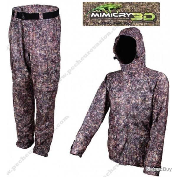 Ensemble CAMOU Veste + Pantalon Megalite Mimicry 3D Tundra Mad XXL
