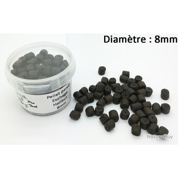 Pellets perc�s / eschage Halibut Noir 8mm