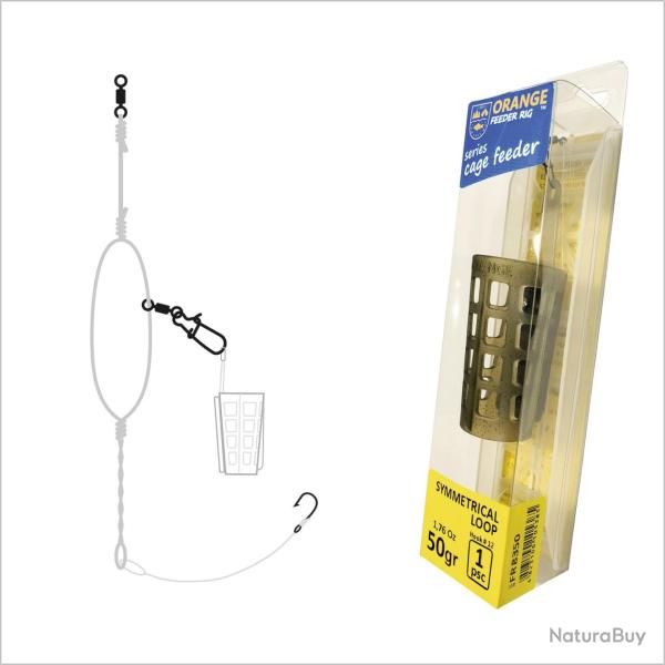 Montage Feeder Rig type � Boucle sym�trique � pr�t � l'emploi Life Orange 40 Gr