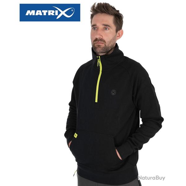 Sweat sans capuche Matrix black edition � zip sweater black lime