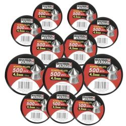 Plombs 4.5mm T&ecirc;te Plate Match Swiss Arms Par 12