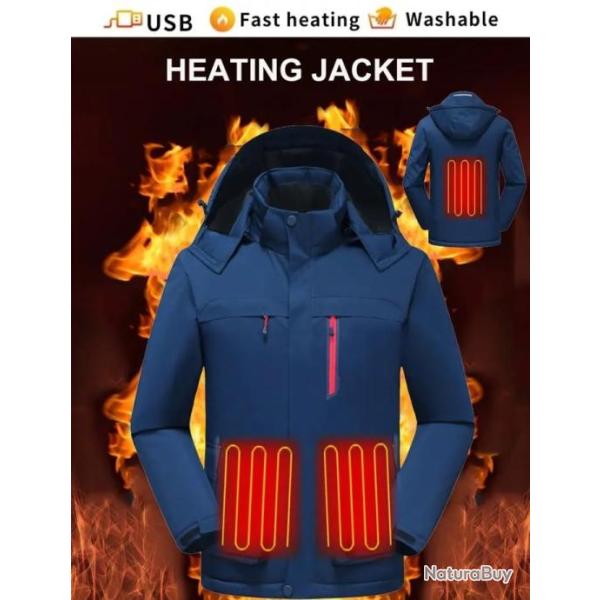 Veste Chauffante �lectrique Intelligente Pour Hommes  Chauffante USB D�contract�e