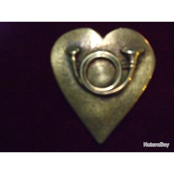 Coeur  de poitrail pour harnachement de selle d'Officier des Chasseurs � Cheval N III.