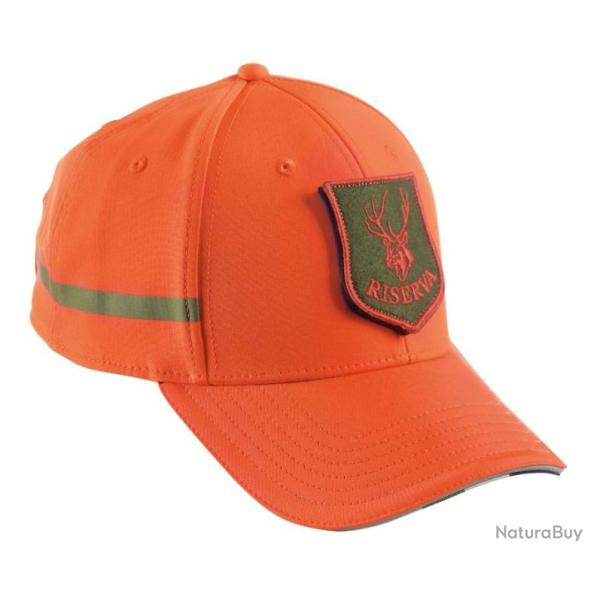 Casquette orange haute visibilit� RISERVA avec broderie cerf