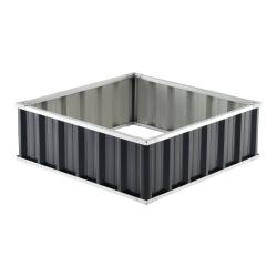 Jardini&egrave;re carr&eacute;e acier galvanis&eacute; 90 x 90 x 30 cm anthracite 03_0007189