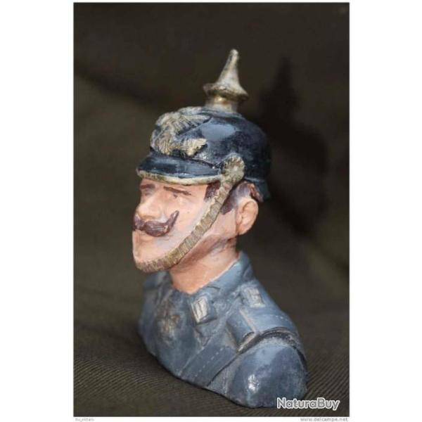 Buste repr�sentant un Soldat Prussien de 1914-1918 (Hauteur:11 cm)