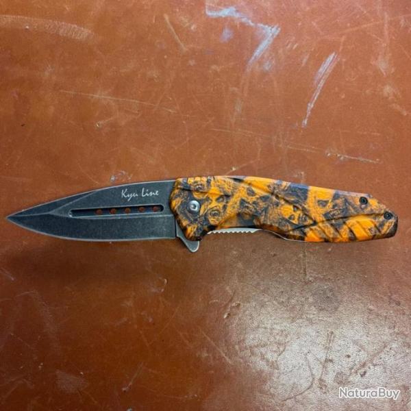 Couteau Pliant dcor ZOMBIE Orange