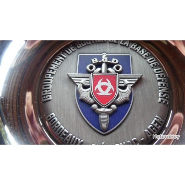 COUPELLE METAL ARGENTE GROUPEMENT SOUTIEN BASE DE DEFENSE BORDEAUX MERIGNAC AGEN COFFRET LUXE