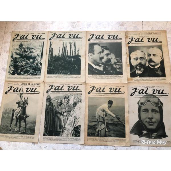 LOT 8 revues J'AI VU  n� 24 � 31 de mai & juin 1915, 1�re guerre mondiale 1914 1918