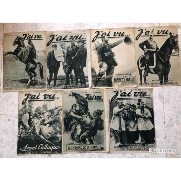 LOT 7 revues J'AI VU  n� 38 � 44 ao�t & septembre 1915, 1�re guerre mondiale 1914 1918 cavalier alpi