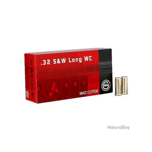 Cartouches GECO 32 SMITH & WESSON LONG WAD CUTTER 100grs WC - Boite de 50 units