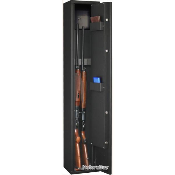 ARMOIRE FORTE INFAC GAMME SENTINEL 6 + 1 ARMES AVEC LUNETTE + COFFRE SD7 INTERIEUR LIVRAISON OFFERTE