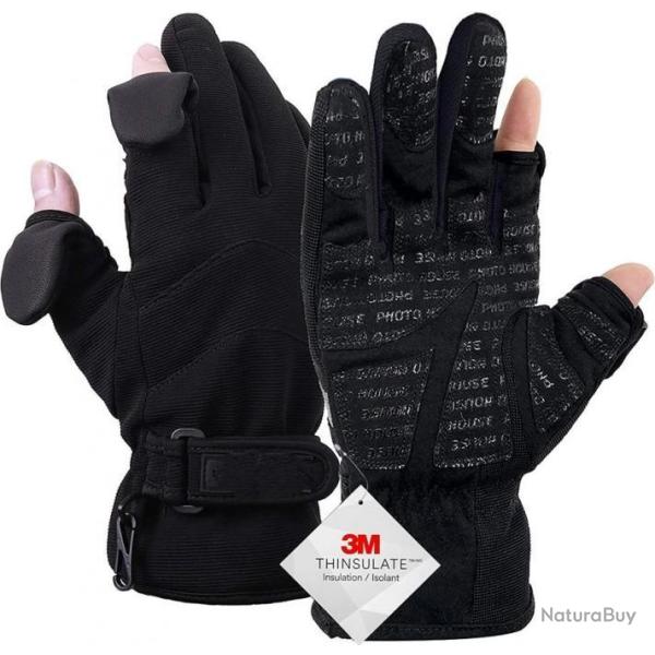 Gants de chasse - Gants de p�che - Gants de randonn�e - Imperm�able - 3M - Doigts coup�s