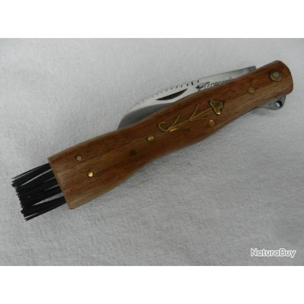 couteau a champignons manche bois palissandre de marque L�opard longueur 21 cm