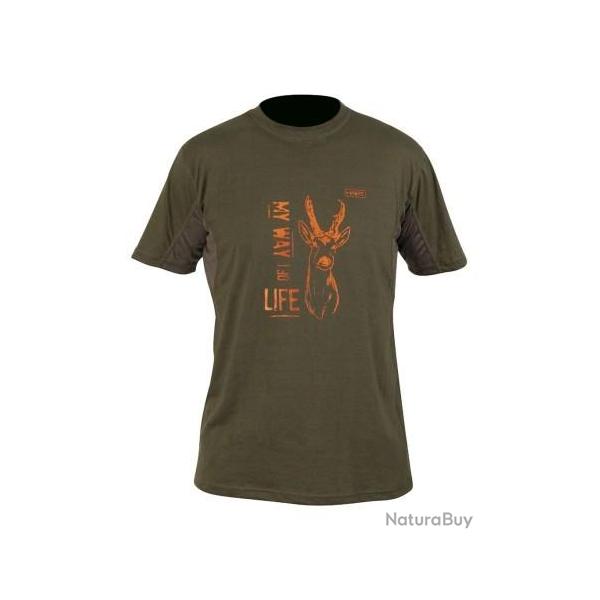T-SHIRT DE CHASSE HOMME HART BRANDED CHEVREUIL
