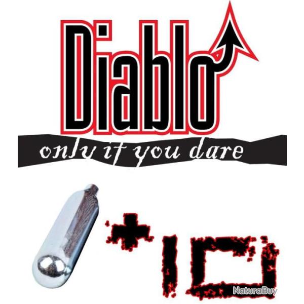 10 x Sparclettes de Gaz Co2 Airsoft / Airgun by DIABLO 12 g