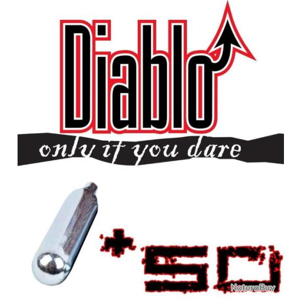 50 x Sparclettes de Gaz Co2 Airsoft / Airgun by DIABLO 12 g