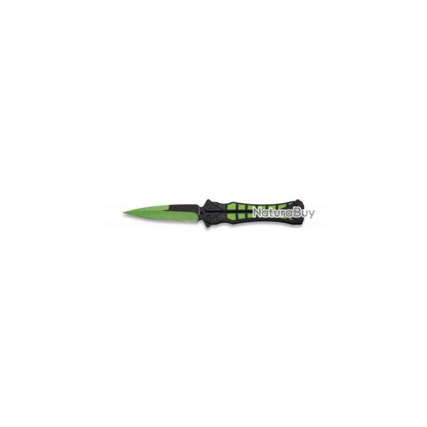 Couteau papillon Albainox vert/noir. 9.1
