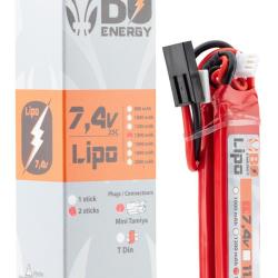 2 sticks batterie Lipo 2S 7.4V 1300mAh 25C Tamya