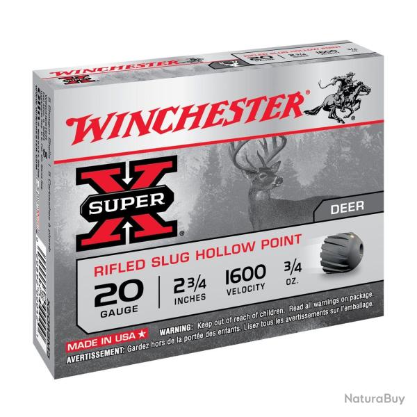 WINCHESTER 20/70 SUPER-X SLUG RIFLED HP 21G X5