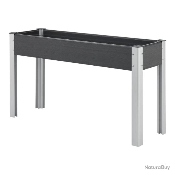 Potager sur�lev� � fond grillag� 125 x 40 x 75 cm gris fonc� 03_0007193