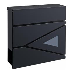 Bo&icirc;te aux lettres acier galvanis&eacute; 37 x 37 x 11 cm gris anthracite 03_0006531