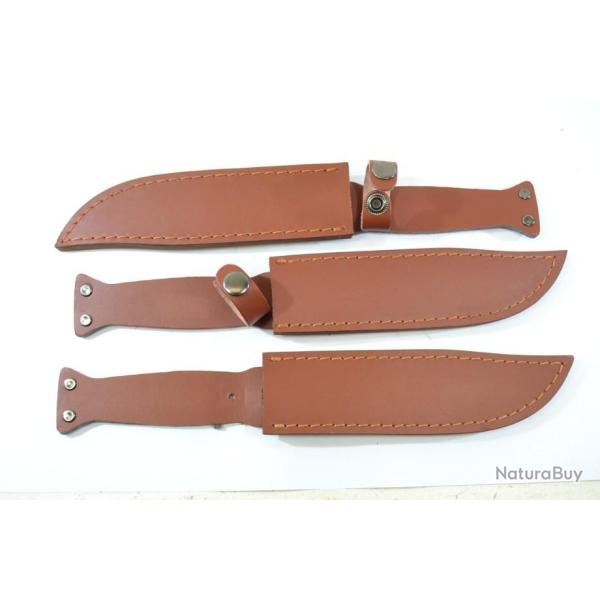 Lot  x 3 �tuis pour couteaux US CAMILLUS copies MADE IN CHINA ! mauvaise qualit�