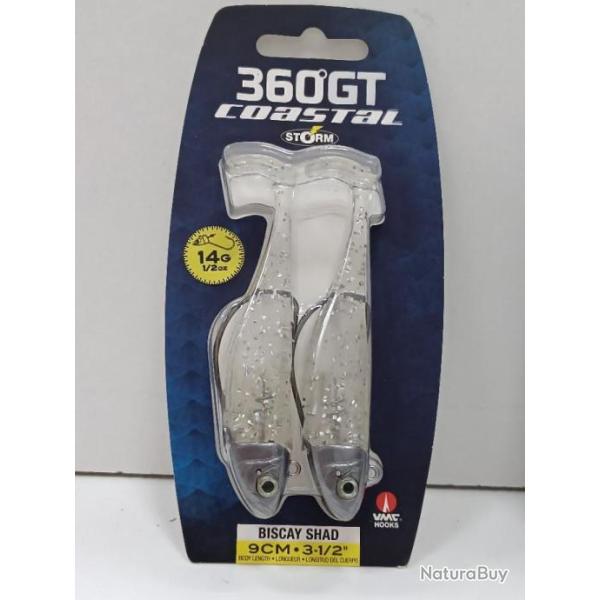 !! Leurre STORM BISCAY SHAD 9CM 14g SILVER GLITTER !!