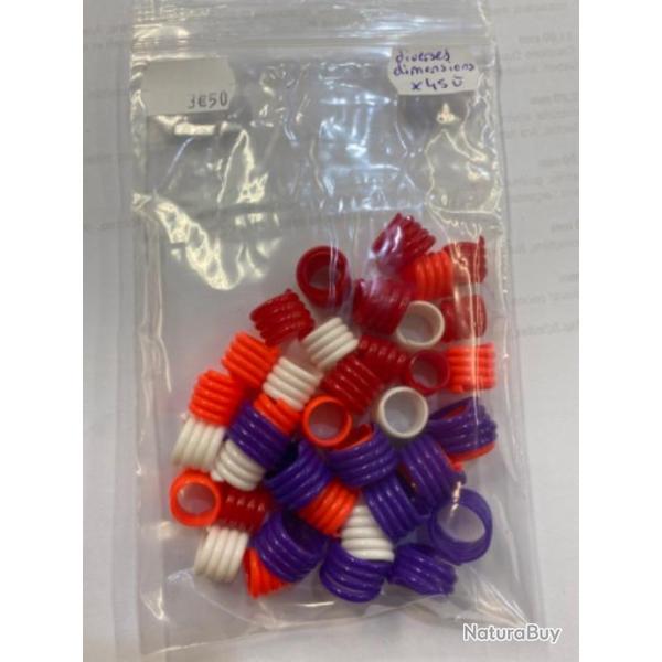 Anneaux de marquage spirale diverses tailles ( 10-11-8-7 mm ) x45 units