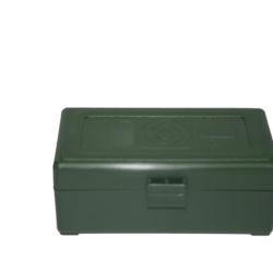 BOITE DE RANGEMENT VERTE 50 MUNITIONS CAL357