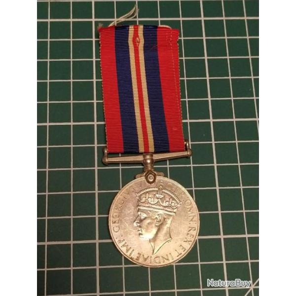 MEDAILLE DE LA GUERRE BRITANNIQUE 1939.1945, GRANDE BRETAGNE, ANGLETERRE WW2