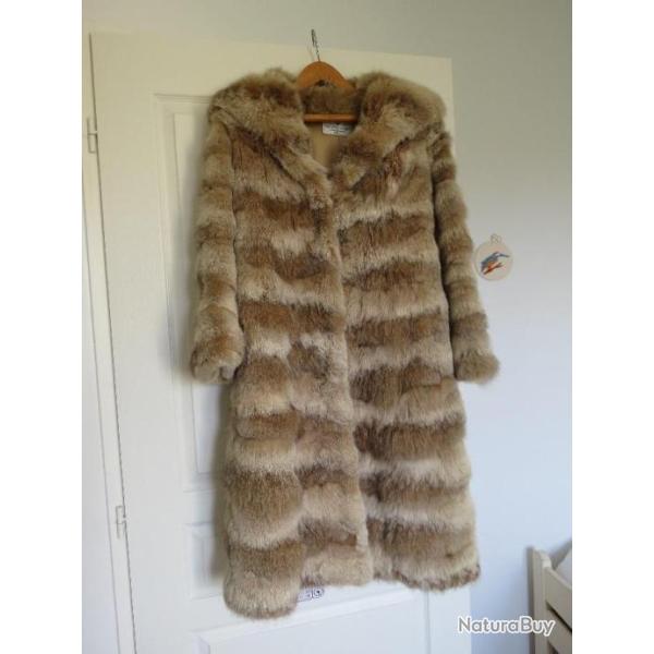 vends beau manteau de fourrure lynx peu port
