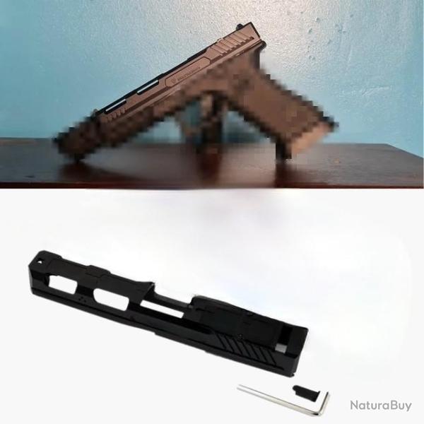 FIN R�DUCTION/ SLIDE ARK17 AIRSOFT ALUMINIUM BLACK MARQUAGES LICENCED STRIKE INDUSTRIES GLOCK 17GEN4