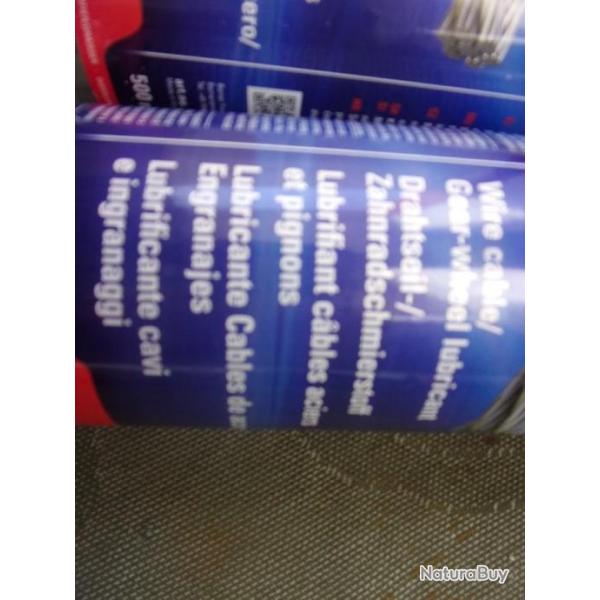 4  spray ubrifiant de cables acier et pignons