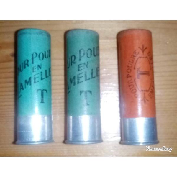 Lot de 3 cartouches calibre 16 M.G.M.