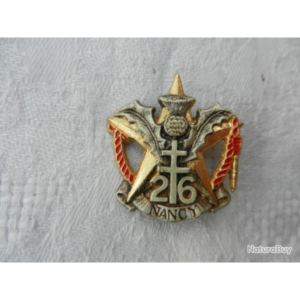 insigne militaire rgimentaire franais 26 rgiment d'infanterie