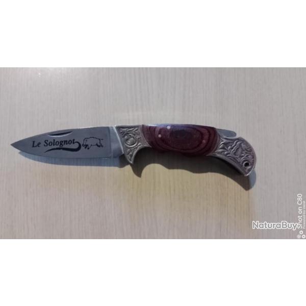 Couteau de chasse Le Solognot syst�me "� la d'Estaing"
