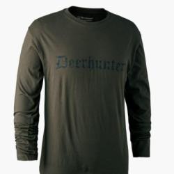 T-shirt &agrave; logo &agrave; manches longues XL BARK GREEN