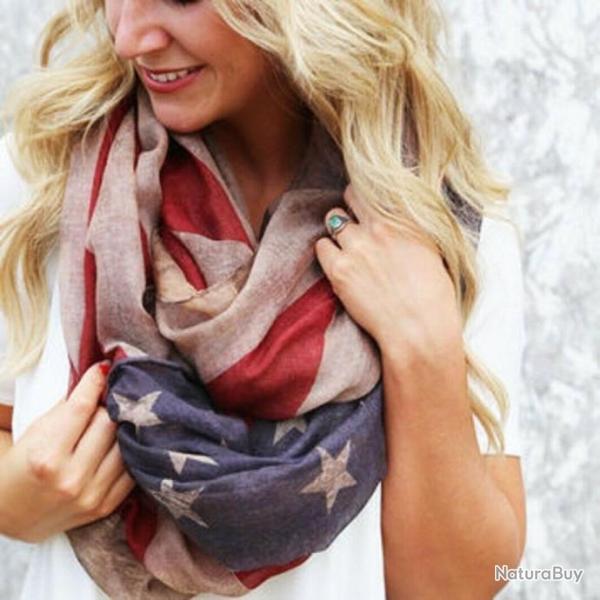 Echarpe au DRAPEAU AMERICAIN pour  JEEP Willys HARLEY DAVIDSON INDIAN FOULARD BIKER  new?