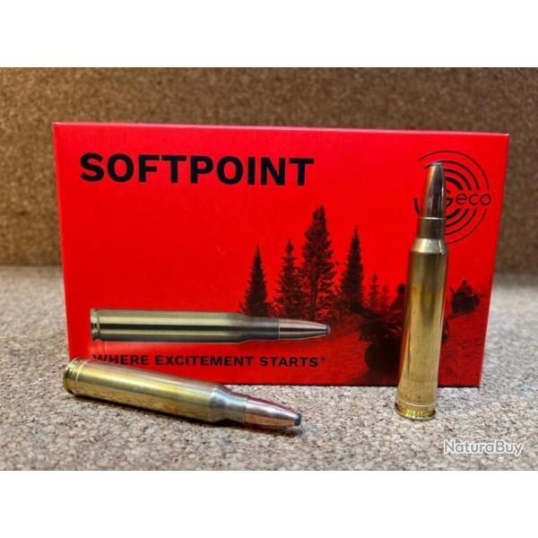 8 BOITES, 160 CARTOUCHES GECO DEMI BLINDEE CAL .300 WIN MAG 11gr