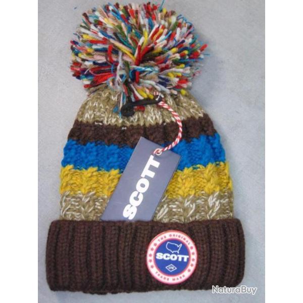 bonnet double polaire scott MARRON